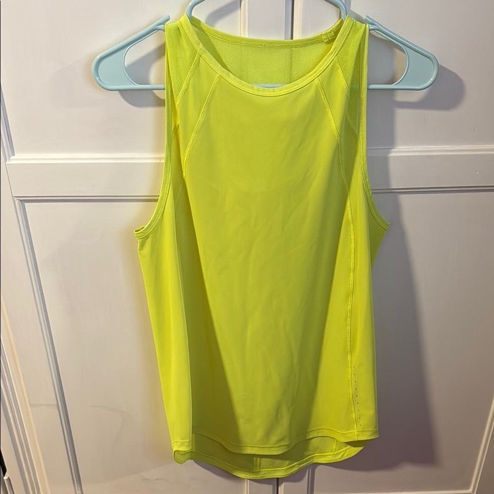 Lululemon sonic yellow open back tank